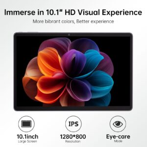 Tablet 10.1 inch Android 13 Tablet PC Latest Update Octa Core Processor 8(4+4) + 64GB Storage, 1TB Expand Support, Dual Camera, with 4G Cellular Tablet, WiFi, FM, Bluetooth, GPS, HD Display Metal Body