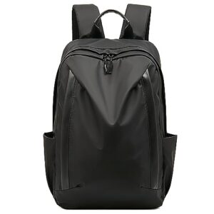 laorentou men's laptop backpack canvas backpack for men women travel backpack bookbag lightweight (02 black)