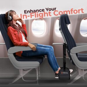 Swool Airplane Footrest: Elevate Your Travel with Compact & Portable Hammock Leg Comfort - Thickened Memory Foam for Support & Relaxation - Ideal for Flying, Office, and Bus Travel!