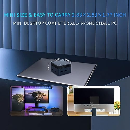 MOREFINE M6S Mini PC, 12TH Gen Alder Lake N100 (up to 3.4GHz) Mini Computer Windows 11 Pro, 12GB LPDDR5 RAM 512GB 2242 NVMe SSD, Micro PC Support Dual Display/WIFI2.4/5G/TF SD/Type-C Charging