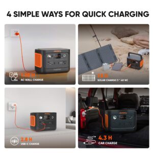 Jackery Explorer 300 Plus Portable Power Station, 288Wh Backup LiFePO4 Battery, 300W AC Outlet, 3.75 KG Solar Generator for RV, Outdoors, Camping, Traveling, and Emergencies (Solar Panel Optional)