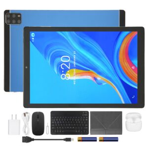 SHYEKYO 10.1 Inch Tablet 100‑240V Dual Camera 6GB RAM 128GB ROM 5G WiFi 2 in 1 Tablet PC 8800mAh MT6735 Deca Core with Gaming Mouse Case (US Plug)