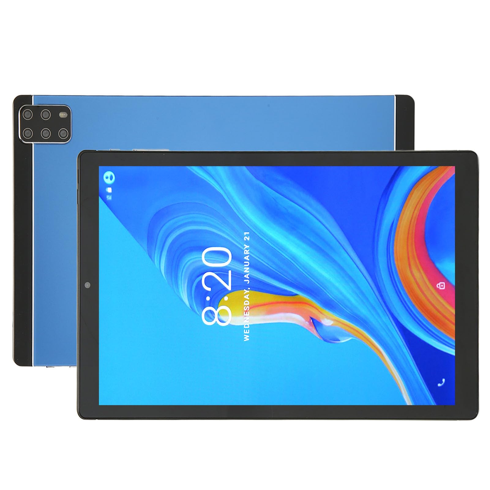 DAUERHAFT Tablet Computer, 6GB 128GB 100-240V 10.1 Inch Tablet 1960x1080 for Reading for Android 12.0 (US Plug)