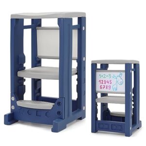 toddler tower height adjustable step stool for kids montessori learning stool toddler kitchen stool helper with dry erase board
