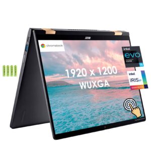 acer spin 714 2-in-1 14" fhd+ touchscreen convertible chromebook laptop, 13th gen intel 10-core i5-1335u, 8gb lpddr4x ram, 256gb ssd, backlit keyboard, thunderbolt 4, wi-fi 6, chrome os, w/battery