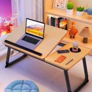 Adjustable Laptop Desk for Bed,Bed Table for Laptop,Laptop Stand for Bed,Lap Desk for Laptop,Foldable Bed Desk for Laptop and Writing,Portable Bed Tray Table with Cup Holder,Laptop Bed Tray Table