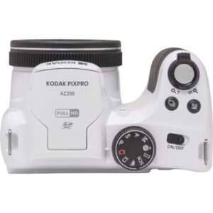 Kodak PIXPRO AZ255 Digital Camera (White) + SanDisk 32GB Ultra UHS-I SDHC Memory Card (2) + Case