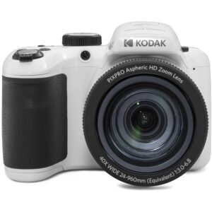 Kodak PIXPRO AZ405 Digital Camera (White) + 64GB Memory Card + Camera Case
