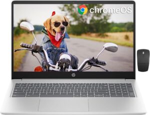 hp 15.6" student chromebook laptop 2023 newest, quad-core intel processor n200(up to 3.7ghz), 8gb lpddr5 ram, 192gb storage(64gb emmc+128gb msd), uhd graphics, light & thin, long battery, chrome os