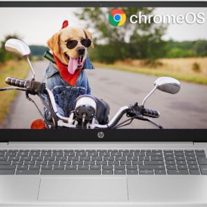 HP 15.6" Student Chromebook Laptop 2023 Newest, Quad-Core Intel Processor N200(Up to 3.7GHz), 8GB LPDDR5 RAM, 192GB Storage(64GB eMMC+128GB MSD), UHD Graphics, Light & Thin, Long Battery, Chrome OS