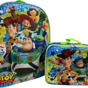 Ruz Group Kid's Licensed 16 Inch Backpack With Removable Lunch Box Set (Toy story)