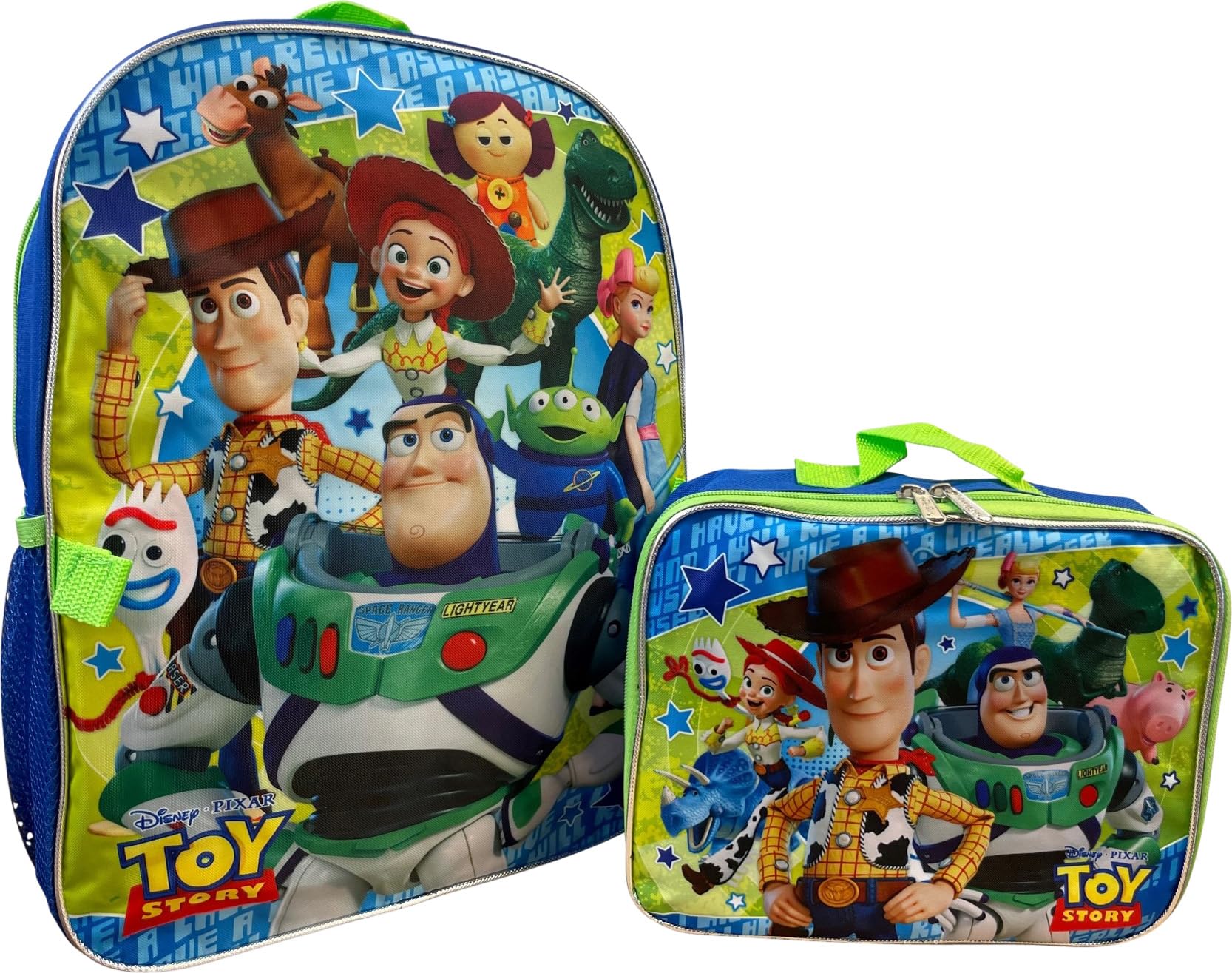 Ruz Group Kid's Licensed 16 Inch Backpack With Removable Lunch Box Set (Toy story)