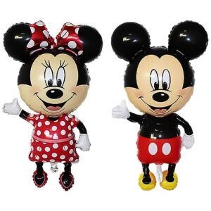 2 pcs mickey and minnie giant 45" birthday balloons theme party supplies party decorations
