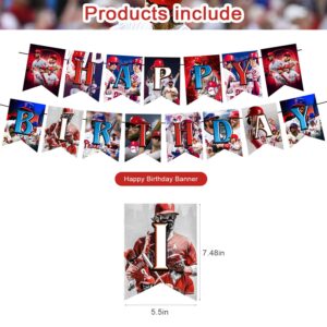 𝓟𝓱𝓲𝓵𝓪𝓭𝓮𝓵𝓹𝓱𝓲𝓪 𝓟𝓱𝓲𝓵𝓵𝓲𝓮𝓼 Party Decorations,Birthday Party Supplies For 𝓟𝓱𝓲𝓵𝓪𝓭𝓮𝓵𝓹𝓱𝓲𝓪 Baseball Party Supplies Includes Happy Birthday Banner, Balloons, Cupcake Toppers, Cake Topper for Baseball Fans