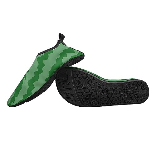 Green Watermelon Water Shoes for Women Men Quick-Dry Aqua Socks Swim Beach Barefoot Yoga Surf Pool Camping