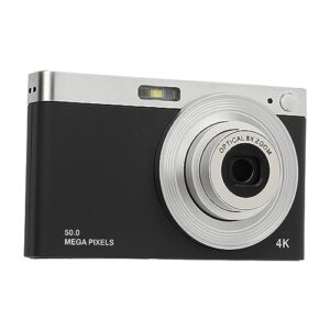 4k digital camera, 4k lightweight ultra hd digital camera, portable retro camera compact vlog beauty filter camera, for travel vlogging (black)