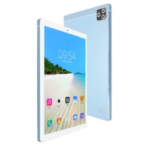 heitign 10.1 inch tablet calling tablet 10.1in tablet for11.0 4gb 64gb 1080x1920 hd 10 core 2.4g 5g wifi front 800w rear 1300w calling tablet 100240v blue us plug (us plug 100‑240v)