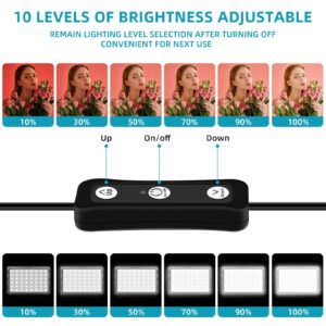 Hagibis Studio LED Video Light Kit - 9 Color Filters, Adjustable Tripod, for Photo Video Streaming