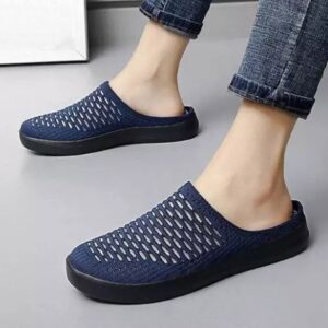 Slip on Sneakers for Women Mesh Breathable No Heel Casual Shoes Durable Anti Slip Soft Sole Flat Athletic Sneakers Solid Color Mesh Slippers Sneakers