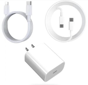 wall fast charger 20w usb c power delivery wall charger plug with type c to cable quick charging data sync cord for iphone14 13 12 11 pro max mini xr x pad