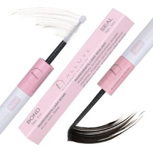 allove lash bond and seal for eyelash extensions cluster lash glue and sealant for diy lash extensions strong hold for 48-72 hours waterproof lash adhesive for individual lashes