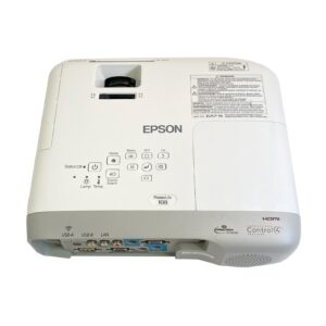 Epson PowerLite 108 3LCD Projector 3700 ANSI HD 1080p LAN H860A USB A/B Bundle HDMI Cable Power Cable Remote Control