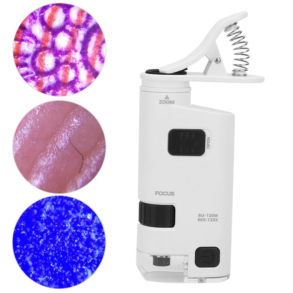 Your Smartphone Camera with Cell Microscope - Lens Magnifier for Adjustable and Detailed Magnification - for Exploring The Microcosm Your Smartphone