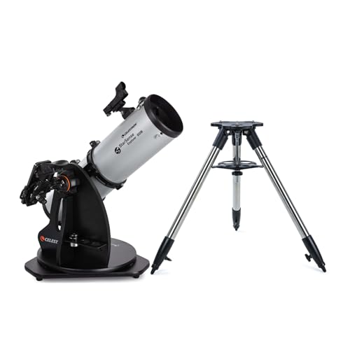 Celestron Starsense Explorer 130 mm Dobsonian Telescope - Smartphone App-Enabled Tabletop Scope for Adults, Beginners and Astronomy Enthusiasts Bundle with All-Metal Height-Adjustable Tripod (2 Items)