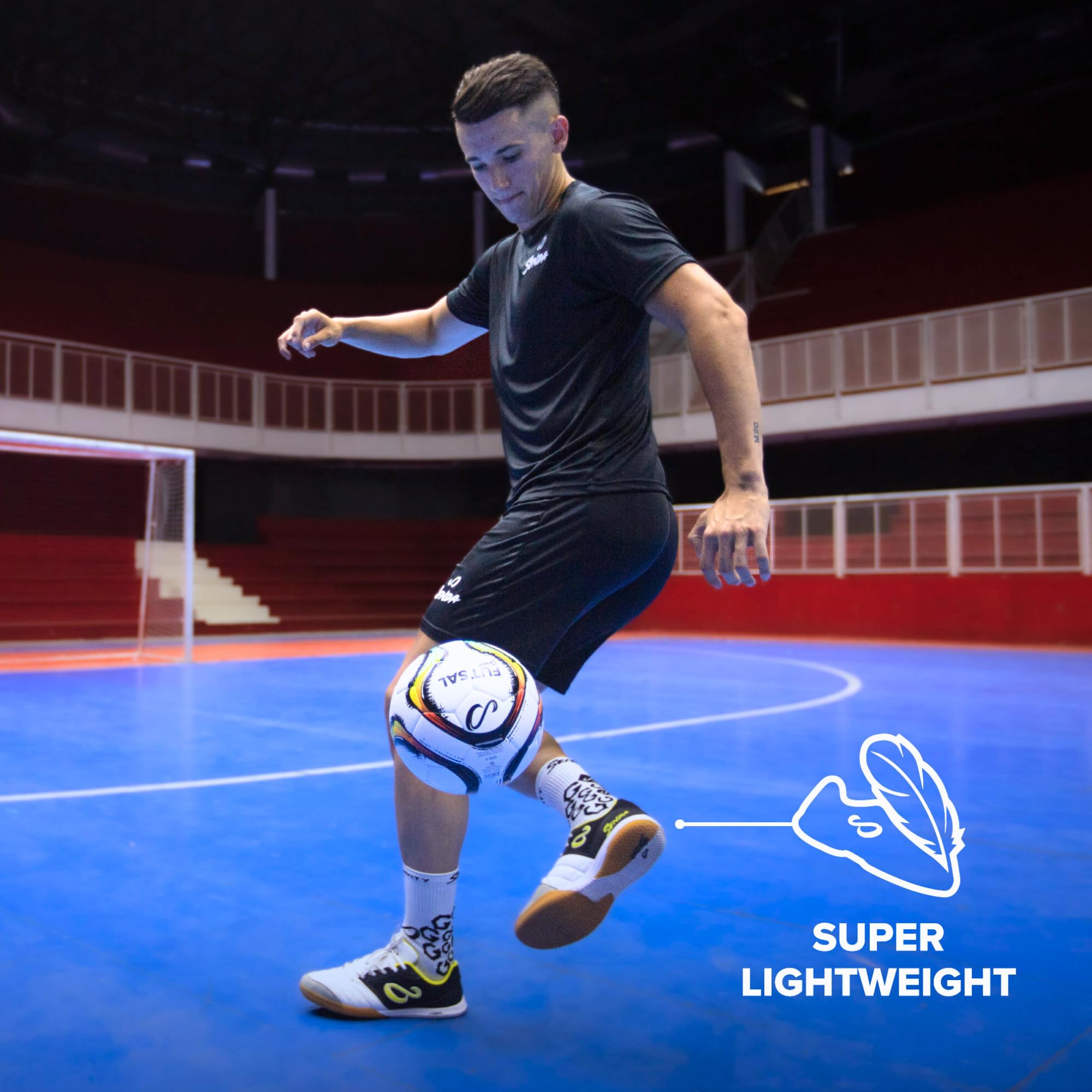 SENDA Ushuaia Club 2.0 Indoor Soccer, Court, and Futsal Shoes, Men's Size 7 / Women's Size 8, Light Blue