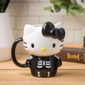 Silver Buffalo Sanrio Hello Kitty Halloween Skeleton Costume Ceramic 3D Sculpted Mug, 20 Ounces