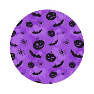 halloween pumkin bat spider coasters for drinks set of 6, absorbent pu leather coaster for coffee table, home decor, housewarming gift for women