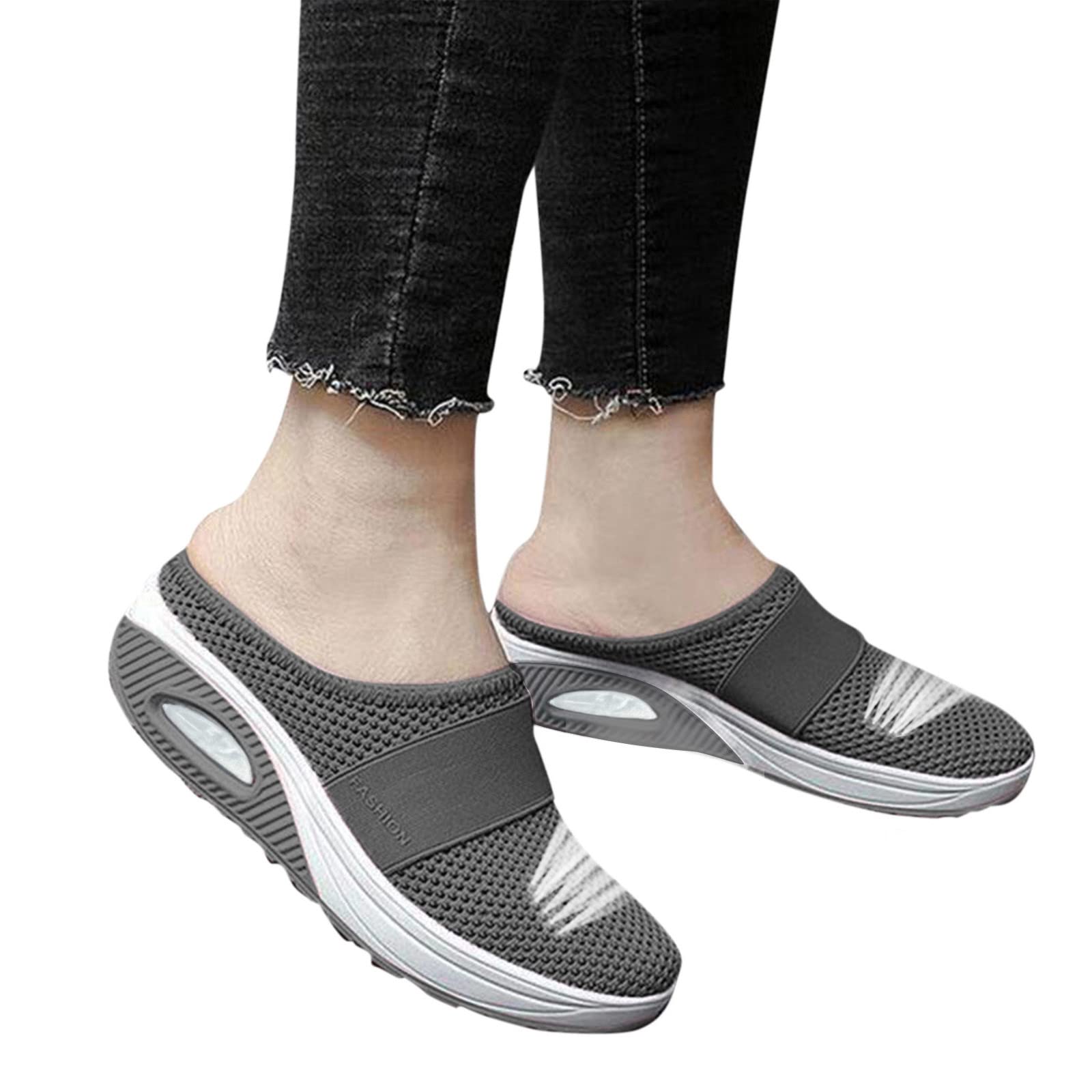 Women's Fashion Sneakers Wide Width Canvas Breathable, Canvas High Top Sneakers for Women Knit Mesh Womens Sandals with Heels Short Heel Casual Shoes Unisex Fashion Autumn