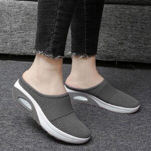 Women's Fashion Sneakers Wide Width Canvas Breathable, Canvas High Top Sneakers for Women Knit Mesh Womens Sandals with Heels Short Heel Casual Shoes Unisex Fashion Autumn