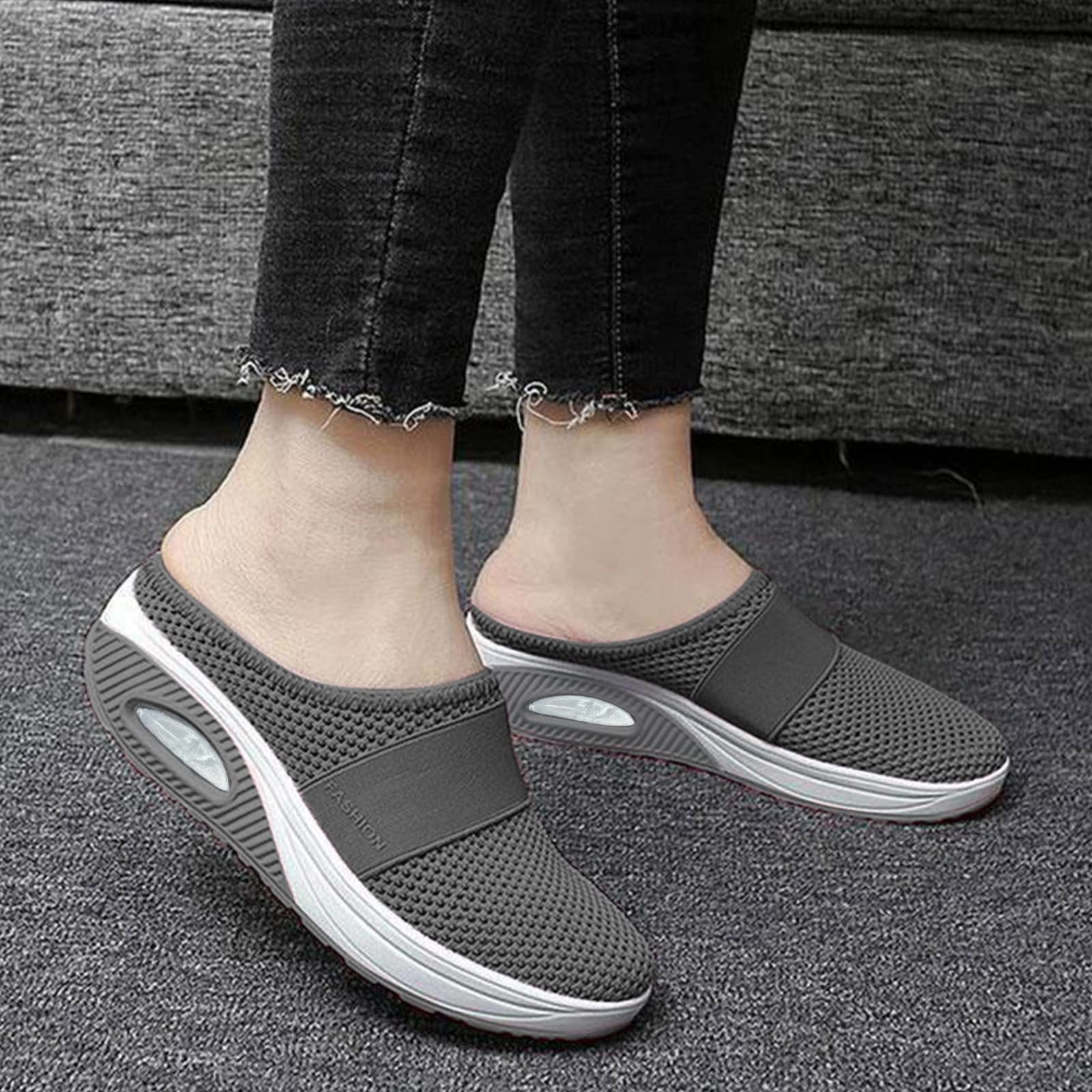 Women's Fashion Sneakers Wide Width Canvas Breathable, Canvas High Top Sneakers for Women Knit Mesh Womens Sandals with Heels Short Heel Casual Shoes Unisex Fashion Autumn