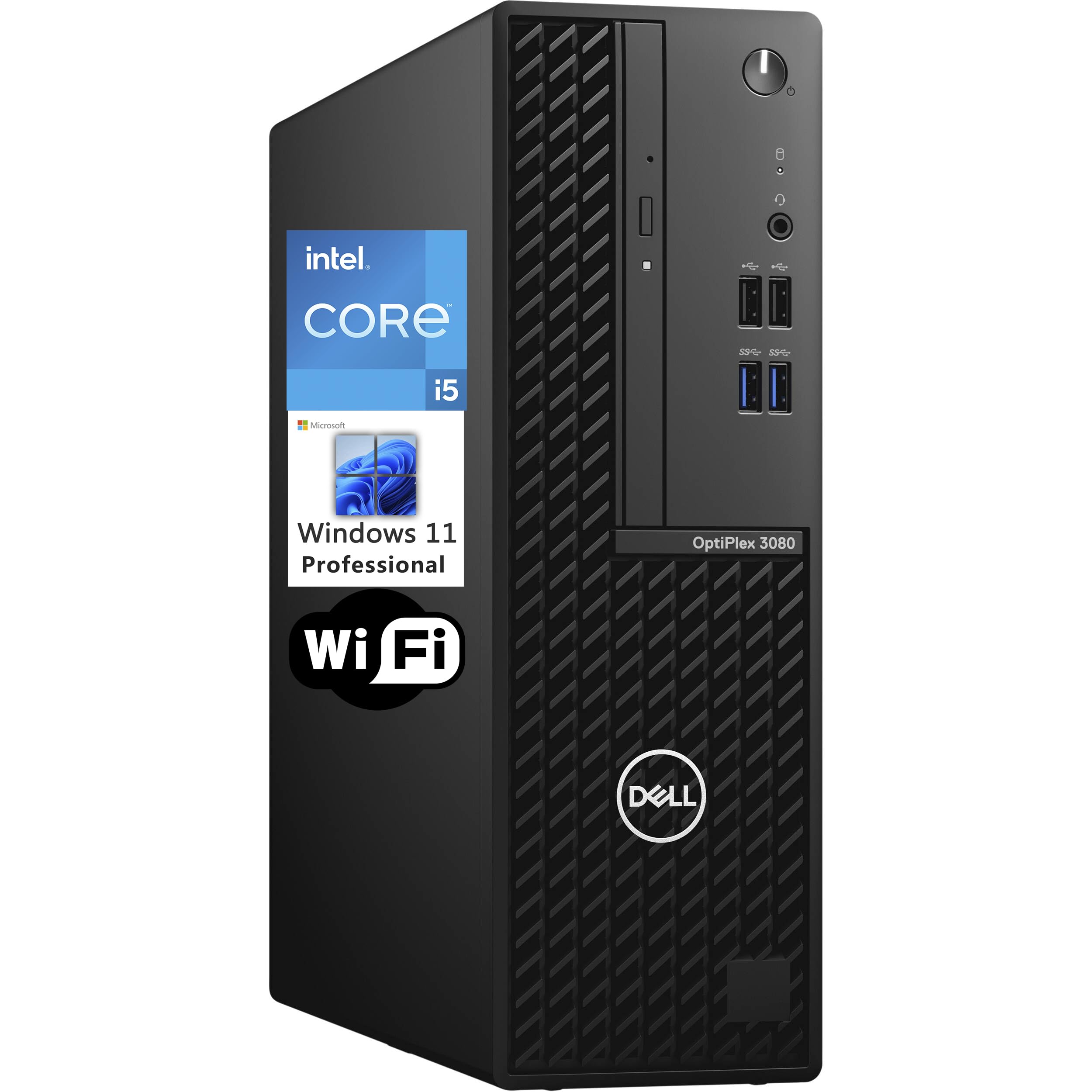 DELL OptiPlex 3080 SFF Small Form Factor Business Desktop Computer, Intel Hexa-Core i5-10500 (Beat i7-8700), 32GB DDR4 RAM, 2TB PCIe SSD, DVDRW, AC WiFi, Bluetooth, Keyboard & Mouse, Windows 11 Pro