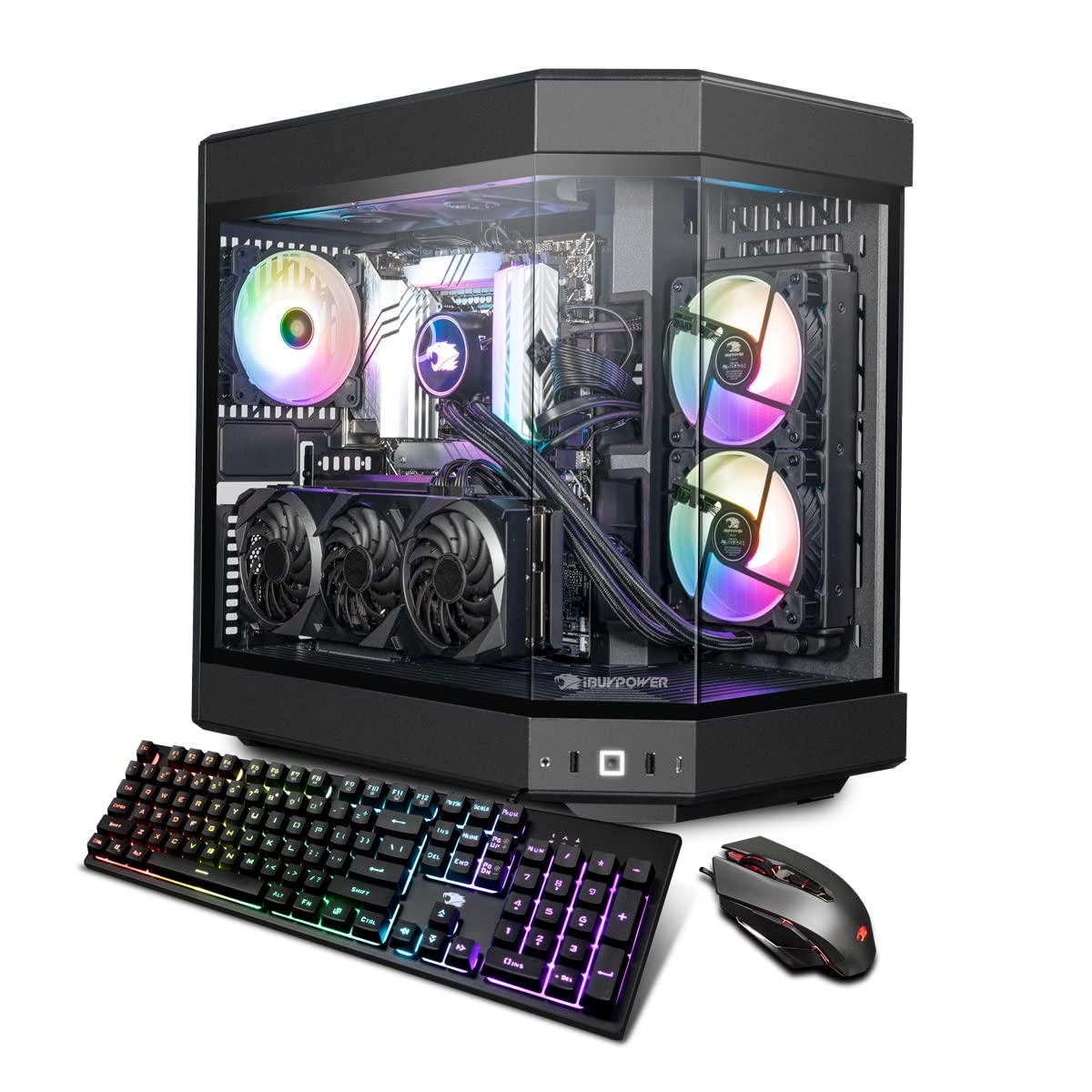 iBUYPOWER - Y60 Gaming Desktop – AMD Ryzen 9 7900X – 32GB DDR5 Memory – NVIDIA GeForce RTX 4070Ti 12GB – 1TB SSD - Black - Windows 11