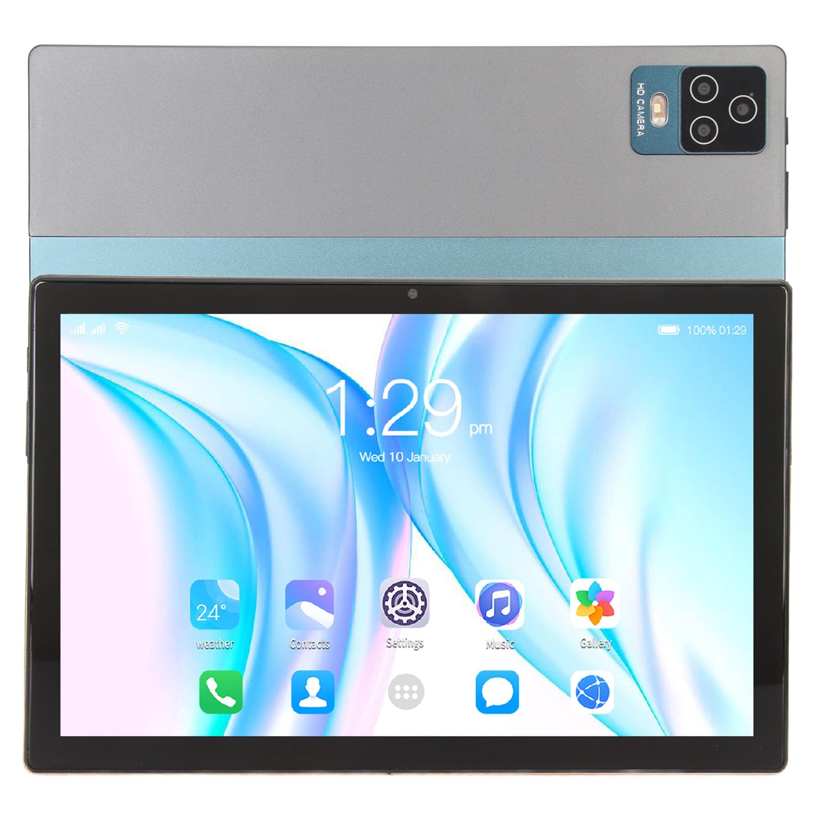 Capacitive Screen Tablet, 8GB RAM 256GB ROM 10.1 Inch FHD Tablet 100‑240V Clear Dual Speakers 8 Core Processor 2.4G 5G WiFi Connection for Home (US Plug)