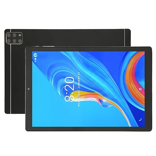 Haofy HD Tablet, 5G WiFi 10 Core CPU Dual Speakers 100‑240V 10.1 Inch Tablet 6GB 128GB with Earbuds for Work for Android 12 (US Plug)