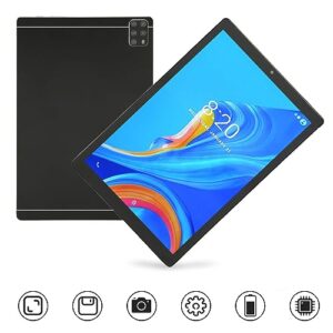 Haofy HD Tablet, 5G WiFi 10 Core CPU Dual Speakers 100‑240V 10.1 Inch Tablet 6GB 128GB with Earbuds for Work for Android 12 (US Plug)