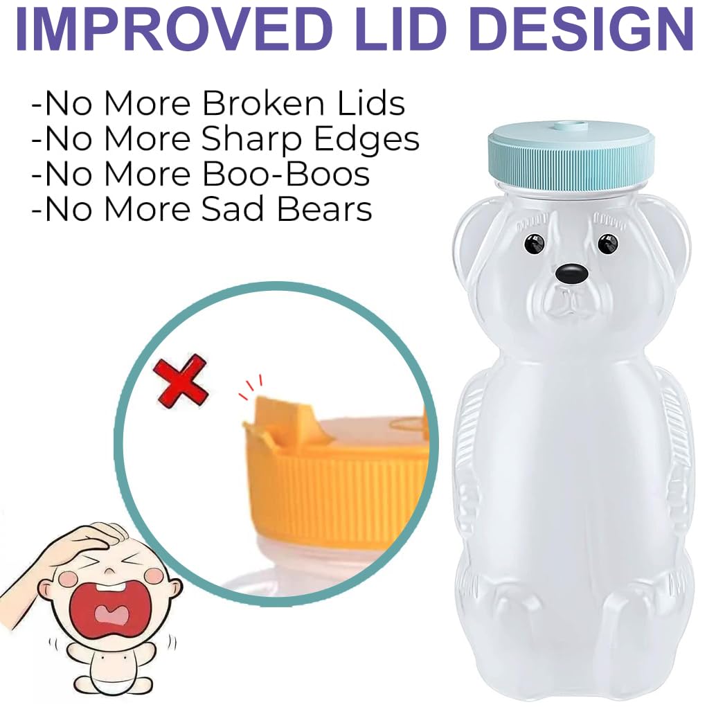 Honey Bear Straw Cups for Babies 1 pack, 8oz straw bear cup with improved safety lid design, honeybear baby cup straw, Leak-Proof & Food-Grade & BPA Free (AQUA)