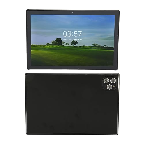 FOLOSAFENAR 10.1 Inch Tablet PC, 2560x1600 6GB RAM 64GB ROM 8MP Rear Camera 10.1 Inch Tablet for Work for Entertainment (Black)