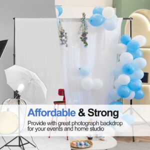 EMART Backdrop Stand 10x7.8ft(WxH) Photo Studio Adjustable Background Stand Support Kit with 2 Crossbars, 6 Backdrop Clamps,2 Sandbags and Carrying Bag for Parties Events Decoration