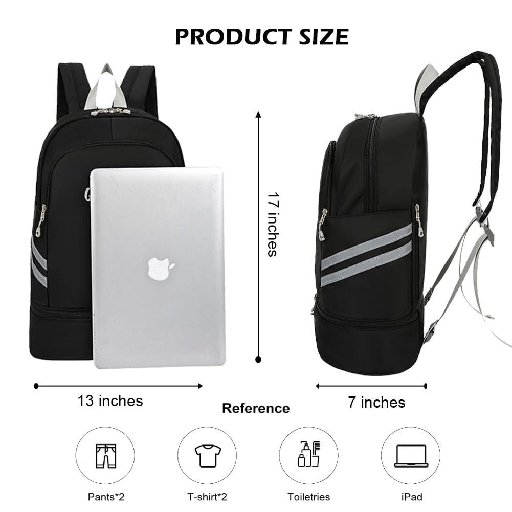 maytopia Gym Backpack for Women With Shoe Compartment & Wet Pocket Waterproof Travel Backapck Small Workout Backpack Gym Bag