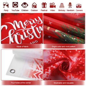 Christmas Backdrop Merry Christmas Party Decoration Christmas Photo Banner Signs Xmas Photography Background Photo Props for Winter New Year Xmas Eve Family Party Decoration Supplies (Tree)