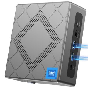 KAMRUI Mini PC Intel i5-12450H(up to 4.4GHz,8C/12T), Mini Computers Desktop 32GB RAM 512GB NVME SSD,Micro PC Small Support Triple Display 4K with Type-C/WiFi6/BT5.2/USB3.2/LAN for Office/Business