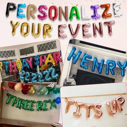 HOUSE OF PARTY Will You Be My Girlfriend Balloons 16 Inch - 13 Colors of Custom Letter Balloons | Personalized Foil Balloon Letters for Easter Party Decorations, Graduation and Birthday Decorations