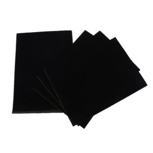 Greensen Soft Velvet Liner 10 Pcs Self Adhesive Black Flock Liner for Jewelry Drawer Craft Cabinets DIY Art Craft 29.5 x 21cm