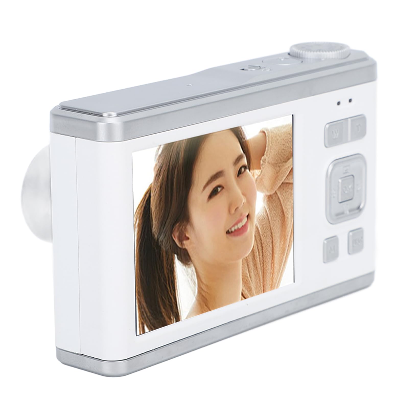 Compact Camera, Autofocus Beauty Mode Digital Camera for Photography (White)