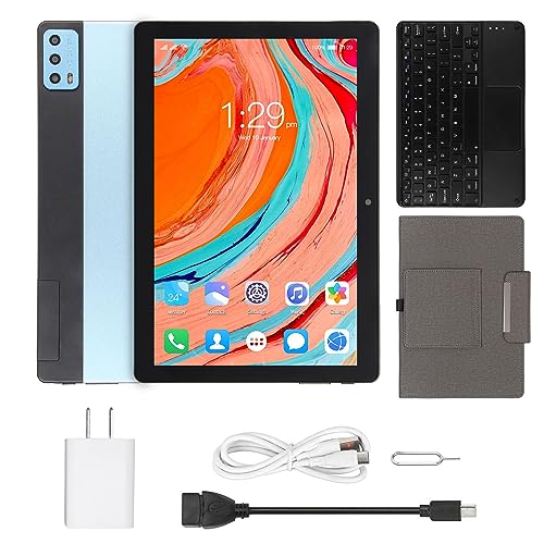 fannay Tablet PC, Octa Core Processor 4G Network GPS Front 8MP 10.1 Inch 2-in-1 Tablet 6GB RAM 128GB ROM for Work for Learning (US Plug)