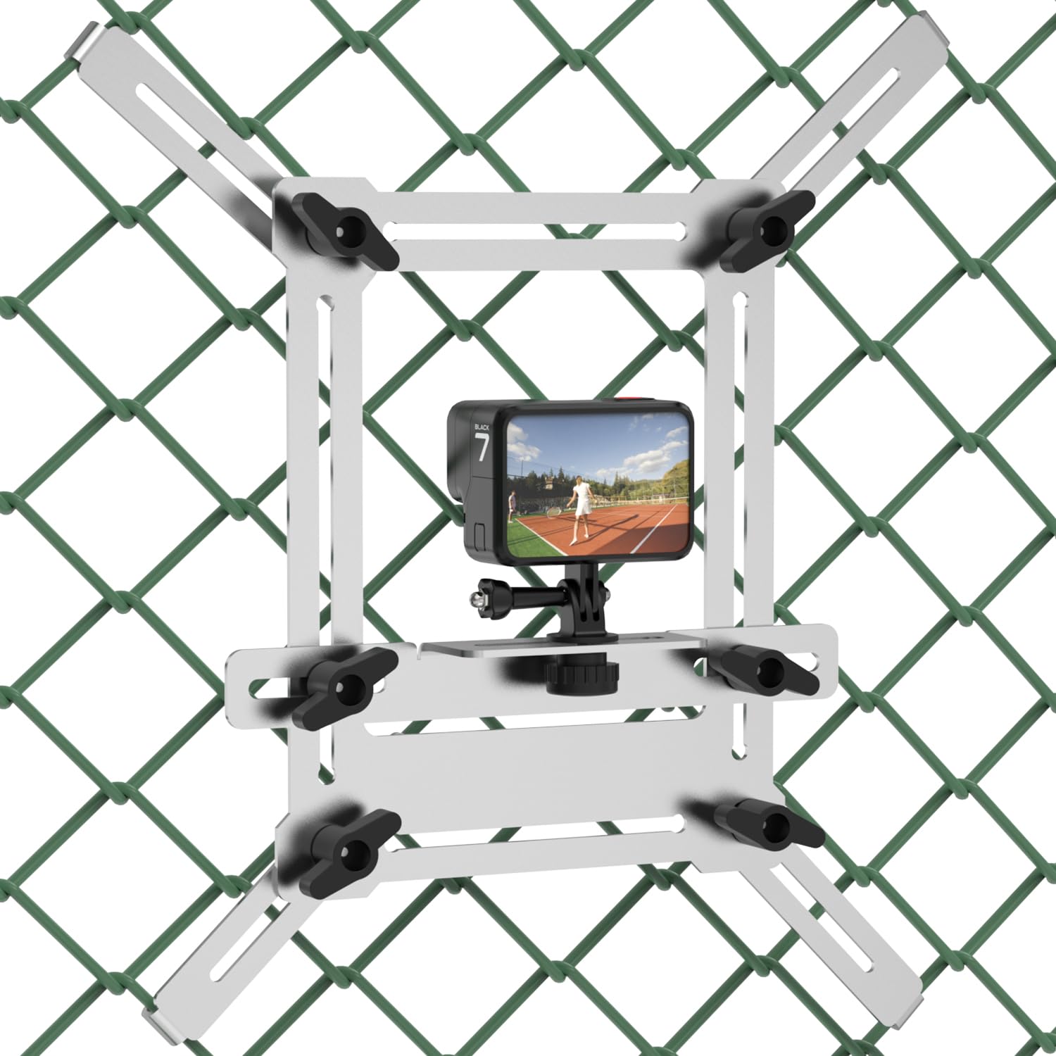 Fence Mount for Mevo Start, GoPro, iPhone, Phones, Digital Action Camera, to a Chain Link Fence for Recording Baseball,Softball and Tennis Games